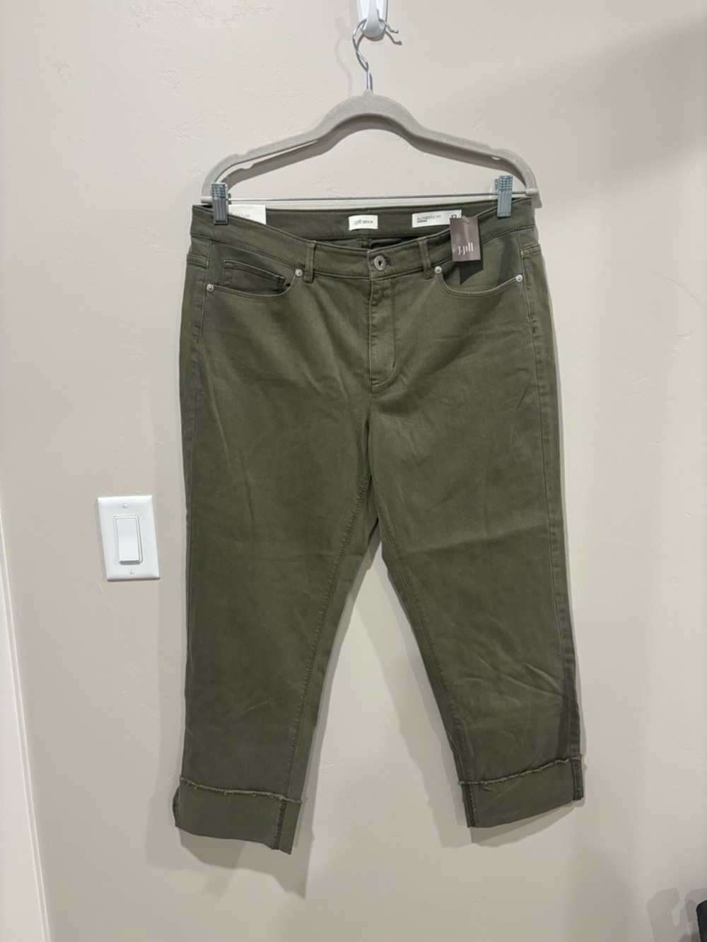 J. Jill Moss Green Cropped Denim Pants